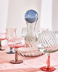 Flor Pink Wine Glasses Set Of Four
