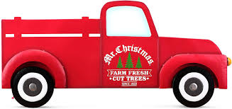 Tim simply used some leftover 2 x 3's cut to approximately 3 feet. Amazon Com Mr Christmas 36 Oversized Indoor Outdoor Metal Truck Christmas Decor Red Home Kitchen