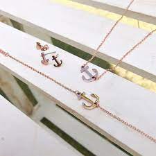 stainless steel jewelry anchor roségold