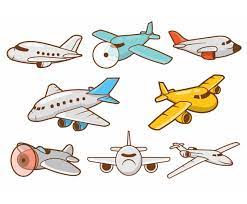 cartoon airplane vector set vector art