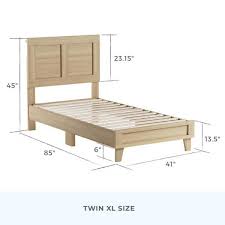 Double Framed Wood Platform Bed