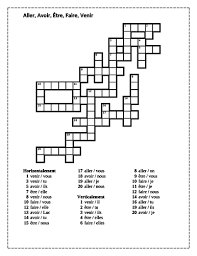 Solve unlimited crossword puzzles for free. Aller Avoir Etre Faire Venir French Verbs Crossword Teaching Resources