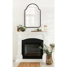 Kate And Laurel Art Scalloped Wall Mirror 24x36 Black