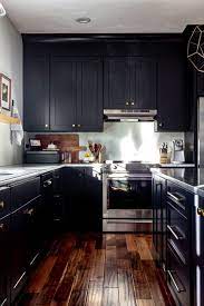 what color cabinets go with black