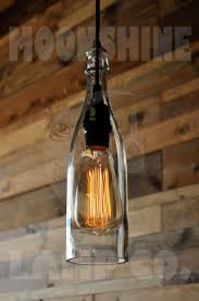 Clear Wine Bottle Hanging Pendant Lamp