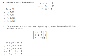 Solve The System Of Linear Equations