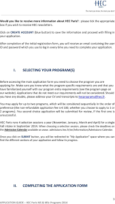 Applying Online To Msc And Ms Programs At Hec Paris Pdf