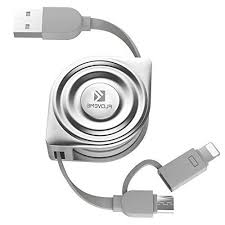 Retractable Lightning Cable Floveme 2 In 1 Extensi