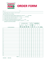 Krispy Kreme Fundraising Certificates Order Form What You