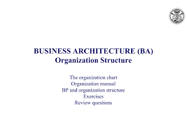 Business Architecture Ba Organization Structure