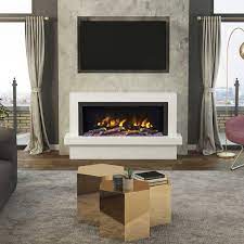 Vienna White Marble Electric Fire Suite