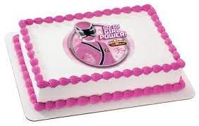 Pink Power Ranger Birthday Cake Happy Birthday Flowers gambar png