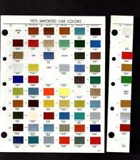 1964 Import Car Original Paint Color Chip Chart Austin Mg
