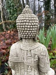 Lotus Tealight Buddha Stone Statue