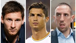 Football: Messi, Ronaldo, Ribery contest Uefa prize. Published on Aug 7, 2013 2:52 PM. PRINT EMAIL. (From left) Lionel Messi, Cristiano Ronaldo and Franck ... - uefa07e