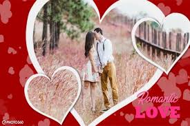 romantic love video photo frame with
