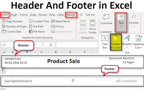 Header And Footer In Excel How To Add Header And Footer