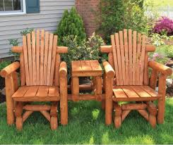 Cedar Log Outdoor Furniture Made By The