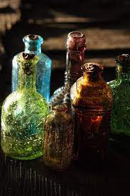 colored glass bottles