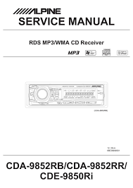 A comprehensive overview of mini din plugs of alpine headunits ipod cable wiring diagram wiring diagram name. Alpine Cda 9852rb Service Manual Pdf Download Manualslib