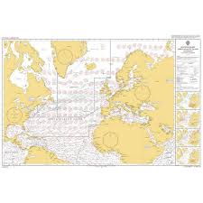 Admiralty Chart 5124 12 Routeing Chart North Atlantic Ocean December