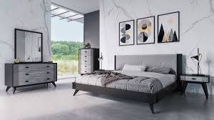Browse our selection of bedroom furniture packages. Nova Domus Panther Contemporary Grey Black Bedroom Set Bedroom Sets Bedroom