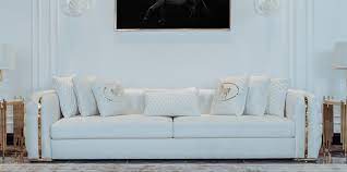 casa padrino luxury sofa white gold