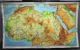 An alternative for the same group of countries is wana (west asia and north africa). Rollable School Wall Chart Poster Geography Map North Africa Physical View Ebay
