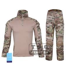Us 102 95 Emerson Women Tactical Bdu Uniform G3 Combat Shirt Pants Set Emersongear Assault With Knee Pads Multicam Hunting Camo Clothes In Hunting
