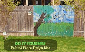 Painted Fence Ideas Backyard Fence