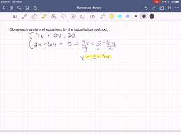 Equations By The Substitution Method