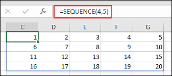 sequence function microsoft support