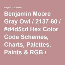Benjamin Moore Gray Owl 2137 60 D4d5cd Hex Color Code