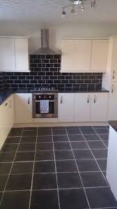 marvellous black white kitchen flooring