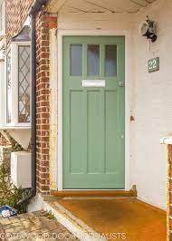 1930s Three Glass Front Door Green