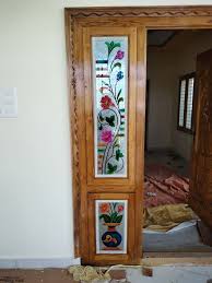 Man Door Design Glass Painting
