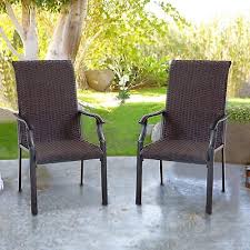 2 Pieces Outdoor Rattan Chair Patio