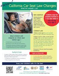california car seat law changes poster