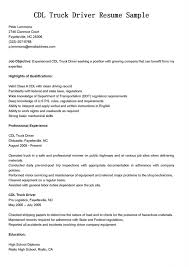 Commercial Driver Resume Template Cdl Truck Refrence Free Templates