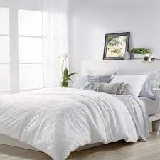3 piece white full queen comforter set