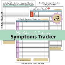Health And Sickness Symptoms Tracker Medical Symptoms