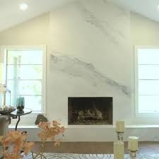 Venetian Plaster Fireplace Created To