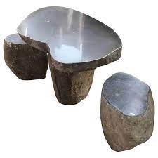hand carved garden stone table stools