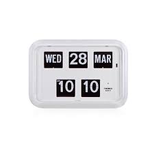 Twemco Retro Calendar Wall Flip Clock
