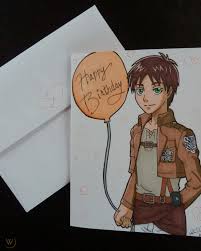 Perfect for friends & family to wish them a happy birthday on their special day. Anime Birthday Card With Envelope Commission Fanart Manga Art Handmade Custom 1822561452