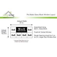 Redi2set Frosted Glass 31 In X 15 5 In Frameless Replacement Glass Block Window In White V3216fr