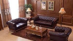 genuine leather sofa set leather