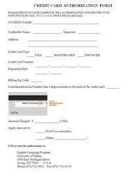 7 Best Credit Card Authorization Form Template Images In