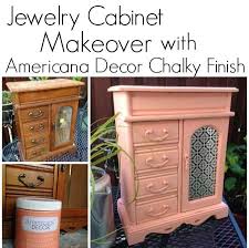 Americana Decor Chalky Finish Paint On Jewelry Cabinet