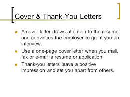 Cover Thank You Letters A Cover Letter Draws Attention To